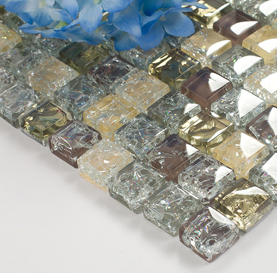 金色水晶玻璃冰裂马赛克背景墙瓷砖欧式客厅电视墙卫生间玄关