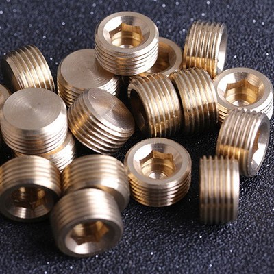 模具内六角外丝堵头 4分铜堵头闷头1/4铜堵头1/8 2分 6分外丝堵头