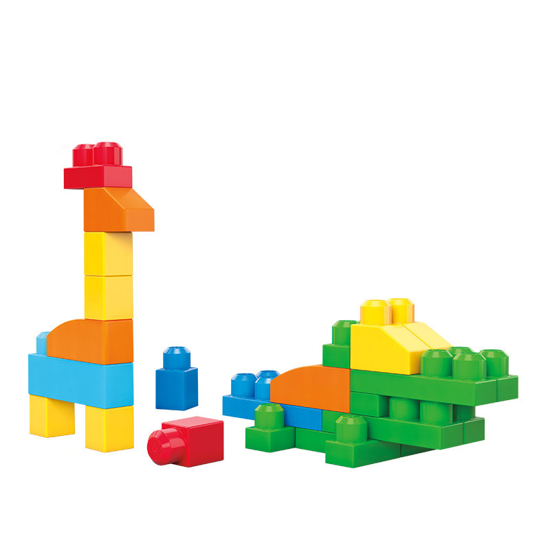 费雪美高大颗粒1-5岁宝宝玩具益智拼搭积木经典色超值装cnm43