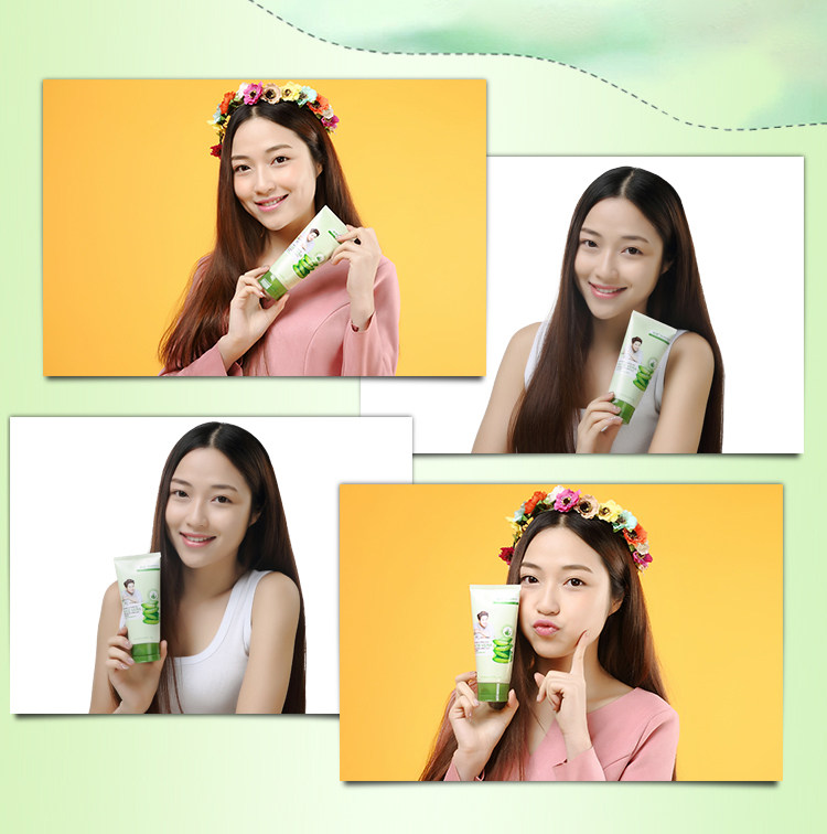 韩熙芦荟水妍修护氨基酸洁面乳150ml 保湿补水修复洗面奶