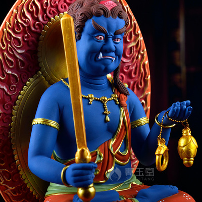 戴玉堂生肖本命佛密宗八大明王首座不动明王摆件不动尊菩萨d21-23