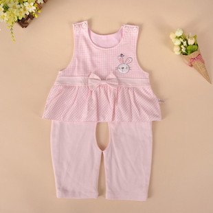 小数点新款背带裤婴儿连体衣开档背带裤宝宝连体开裆裤8413112