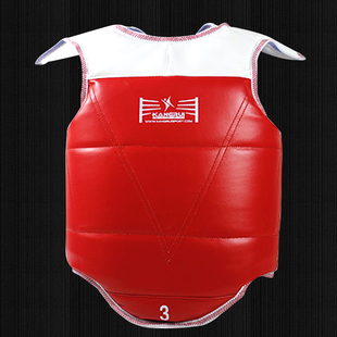 康瑞正品跆拳道双面护胸 散打护具专业训练护胸成人儿童男女
