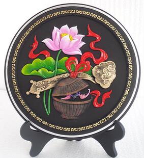 活性炭雕新房摆件工艺品礼品248mm[和合如意]