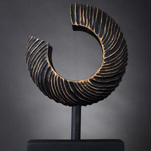 后现代 回响-海螺纹后现代风格装饰摆件 树脂工艺品 时尚创意家居摆设