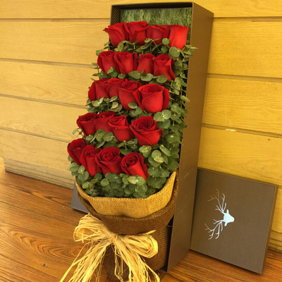 哈尔滨鲜花速递同城鲜花快递玫瑰花礼盒特价实体花店送花红玫瑰