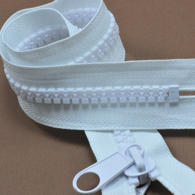 缝纫diy材料5 8 10号树脂粗牙闭口拉链 羽绒衣服口袋拉链黑白色