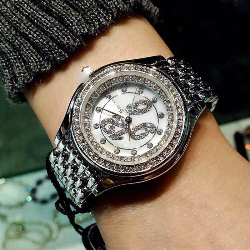 香港savina专柜正品秋冬新款时尚镶钻大表盘水钻女表元旦礼物特享