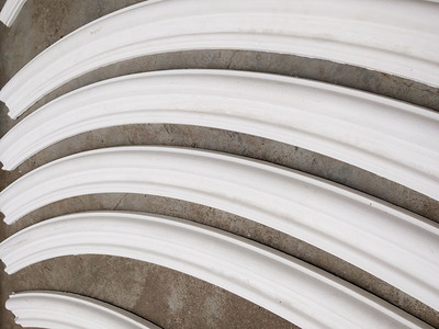 欧式风格餐厅客厅吊顶圆形石膏线条造型弧可定做任意尺寸