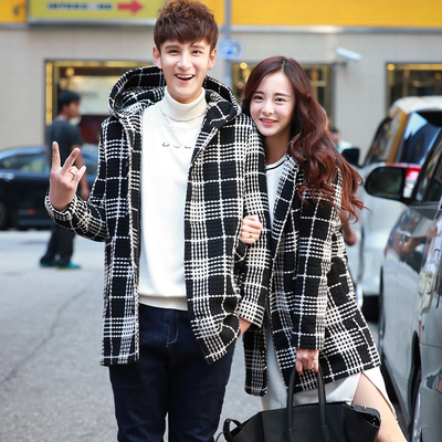 秋冬装毛呢林弯弯帅t中性帅气衣服潮男女宽大休闲lest大衣外套