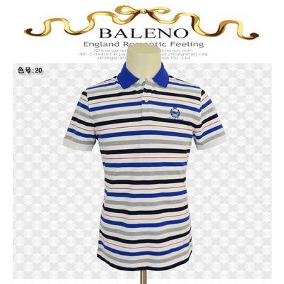 baleno/賓奴男裝 夏季·經典橫條純棉短袖t恤41t2206