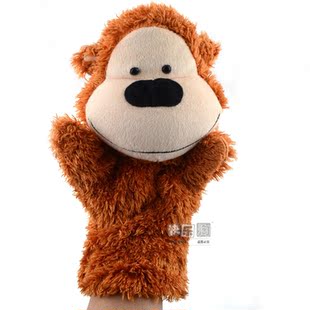 外贸原单 长毛绒猴子猩猩手偶手套布偶 亲子游戏讲故事道具