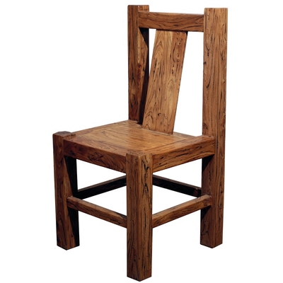 古榆情怀家具老榆木餐椅原生态原木全实木椅子现代简约家用书桌椅
