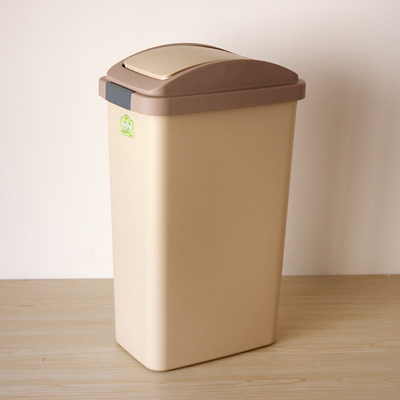 iris/爱丽思 环保塑料清洁防防异味翻盖树脂大号方型垃圾桶sw-35