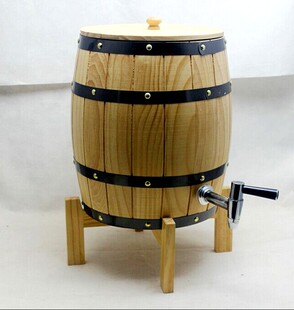 橡木桶 3l实木冰桶扎啤酒桶 酒炮机扎啤机 不锈钢内胆酒桶酒吧