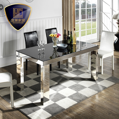 不锈钢玻璃餐桌_特价不锈钢玻璃餐桌_最新价不锈钢玻璃餐桌 - 超低