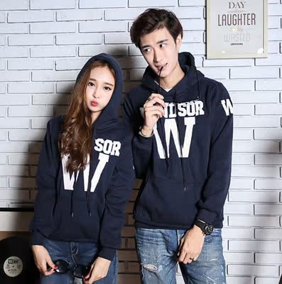 情侣装长袖帽衫