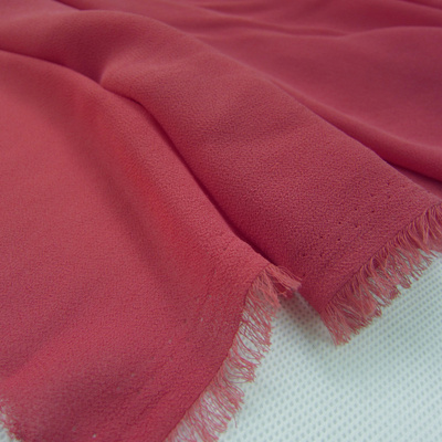 服装布料 铁红色柔软珍珠雪纺略透 长短裙连衣裙衬衫薄纱套装面料