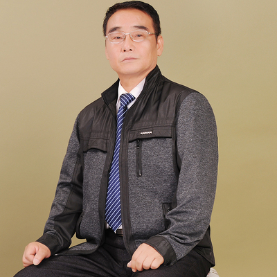 [孝心特惠] 中老年男秋冬夹克外套爸爸装加绒加厚夹克衫父亲装立领