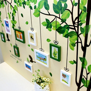 时空照片墙送墙贴13框创意照片墙欧式环保相框墙画框相片墙组合