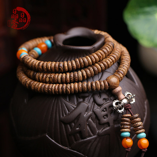 鸡翅木铁刀木108颗男款多层佛珠手链6mm民族风男女士转运念珠手串