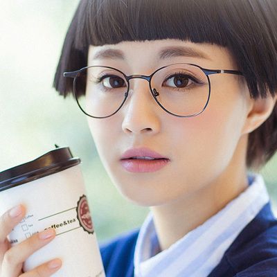 欧凡尼 复古眼镜框 近视女款 平光镜装饰镜框显脸小配成品近视镜