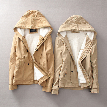 衣服 男士上装 外套 ever0143秋冬新款男装水洗棉毛内胆男士休闲连帽