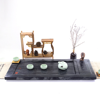 乌金石茶盘茶船天然石头茶台茶海大号仿古门板特价 厂家直销