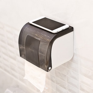 防水吸盘纸巾架卫生间纸巾盒厕所卷纸架厕纸卷纸盒手纸盒卫生纸架