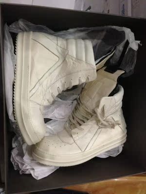 ro rick owens 純白 倒三角 高幫鞋 超經典款 原價7000