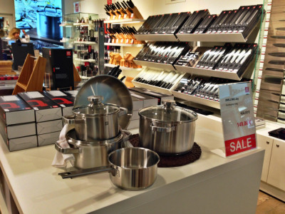 德国双立人锅具套装少油烟不锈钢厨具组合汤蒸锅刀具菜刀套装炊具