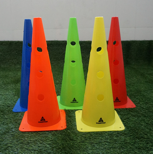 汉泰加厚带孔标志桶足球训练器材障碍物路标路障标志锥标志桶训练