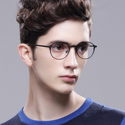 复古眼镜框 克罗心原宿圆形近视女款 大框光学眼睛男款 圆框眼镜