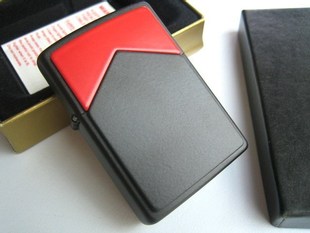 美版正品zippo/之寶打火機 萬寶路紅頂 雙面紫銅貼章