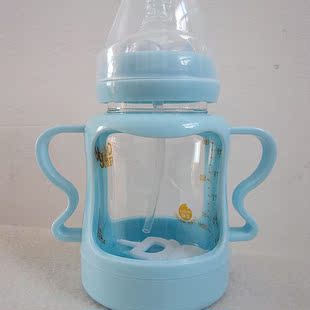 可儿防摔玻璃奶瓶 新品 宽口新生儿宝宝奶瓶防胀气婴儿奶瓶160ml