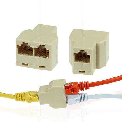 網線分叉接頭 網絡接頭rj45一分二 網絡分線器 網線連接頭