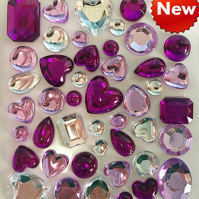 [促销价] 儿童宝石钻石粘贴装饰手机汽车大颗宝石贴画独立背胶diy奖励