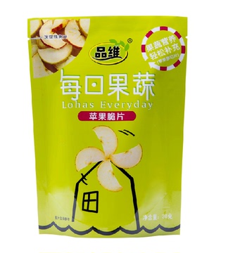 品维 品维苹果脆片零食山东潍坊寿光特产果蔬干蔬果干苹果脆30g袋装