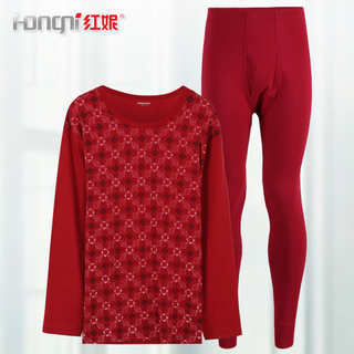 纯棉全棉加肥线衣裤秋衣秋裤套装