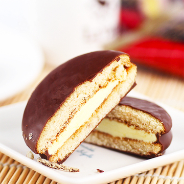 韩国进口食品 九日柚子巧克力派糕点180g办公室零食