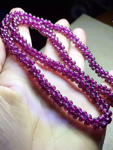 紫色石榴石进口紫牙乌石榴石项链巴西紫牙乌石榴石女人项链美颜石