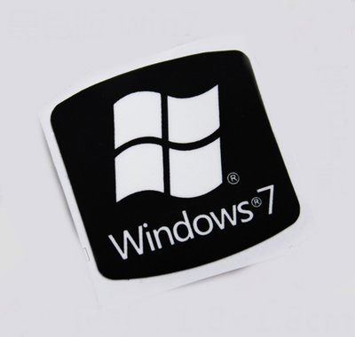 全新原装windows7蓝色笔记本电脑标签贴纸黑色win 7标签logo批发
