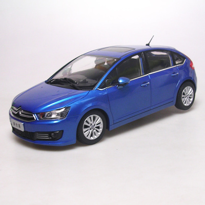 【图】东风雪铁龙c4 新世嘉两厢蓝色 仿真合金汽车模型1:18 原厂车模_