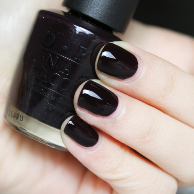 美国opi 指甲油 芝加哥夜晚 w42 黑紫色系美甲套装持久无毒