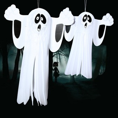林芳70g万圣节鬼节酒吧装饰用品道具 立体大小幽灵吊饰挂饰