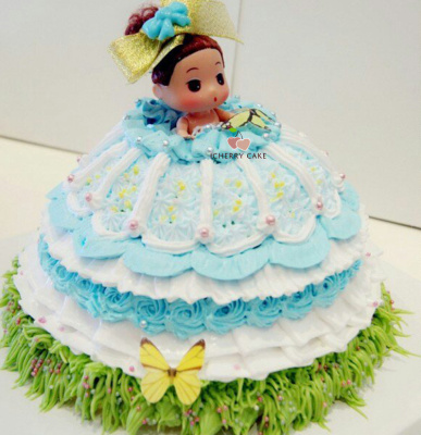重庆爱樱桃 芭比娃娃蛋糕 创意蛋糕/重庆生日蛋糕配送 萌娃1号