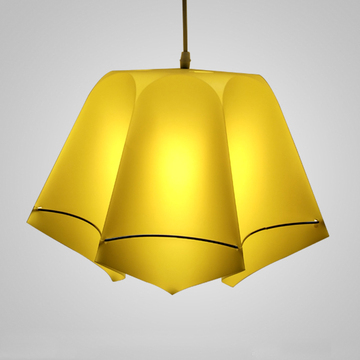 彩色pvc吊灯印花型八角装饰灯罩卧室餐厅水果熟食店吊灯罩红橙黄