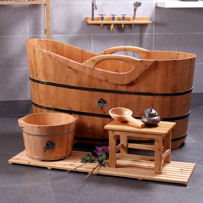 佰年逸家 香柏木桶浴桶 沐浴桶浴缸 泡澡木桶 成人木质浴盆洗澡桶