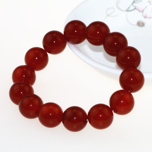 新疆乌尔禾金丝玉手链红玉男款手串圆珠17mm包邮特价 西域珠宝