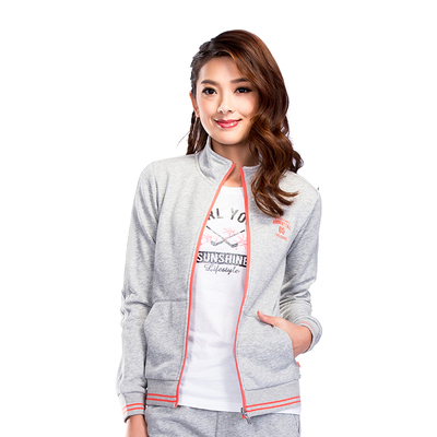 361度女装外套2015春秋季休闲跑步运动服361修身开襟运动卫衣上衣